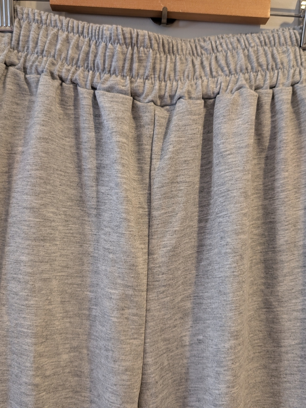 Micas Heather Gray Wide Leg Pull On SweatPants Loungewear Streetwear Casual - Picture 5 of 9